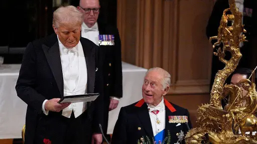 Donald Trump Windsor State Banquet UK Protests