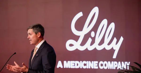 Eli Lilly headquarters with drug pricing controversy in the UK