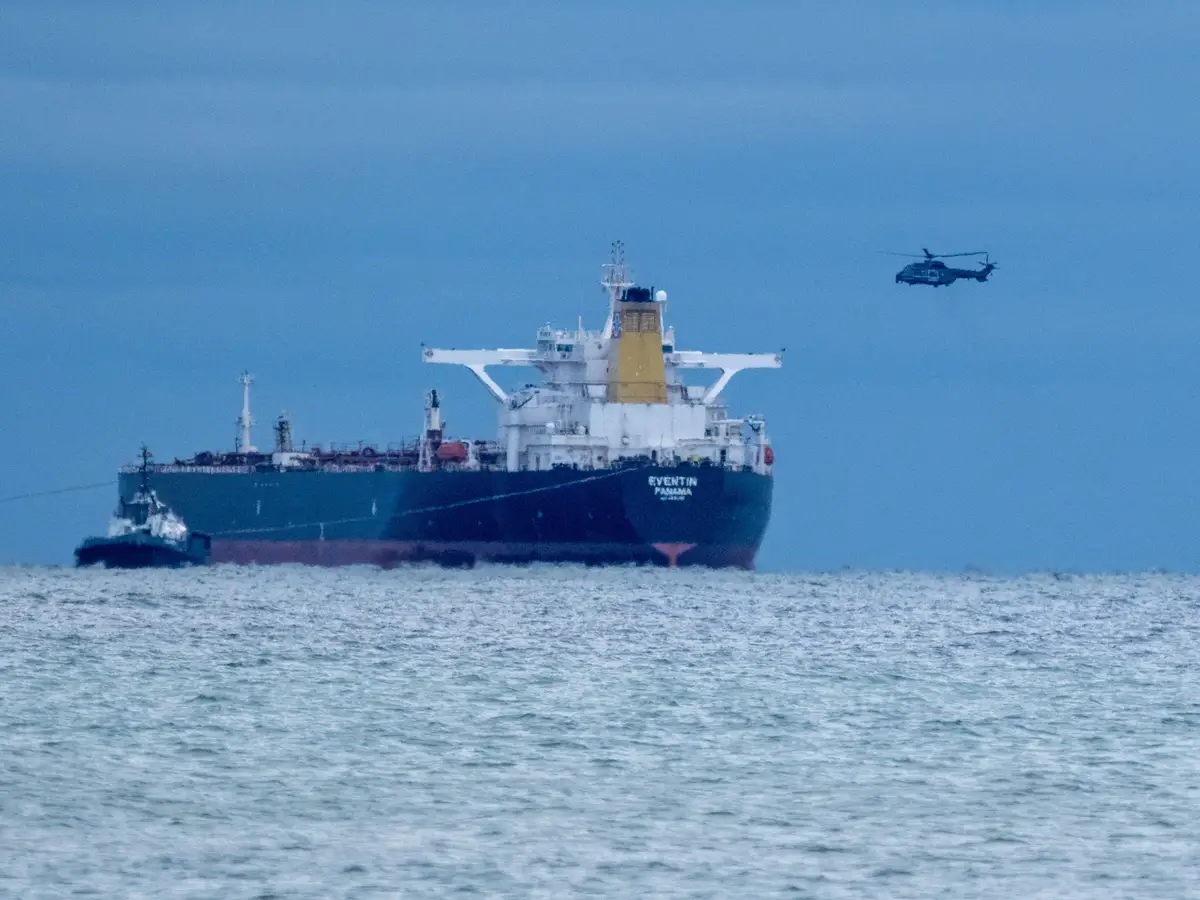 Oil tanker at sea flagged “shadow fleet” during UK sanctions announcement